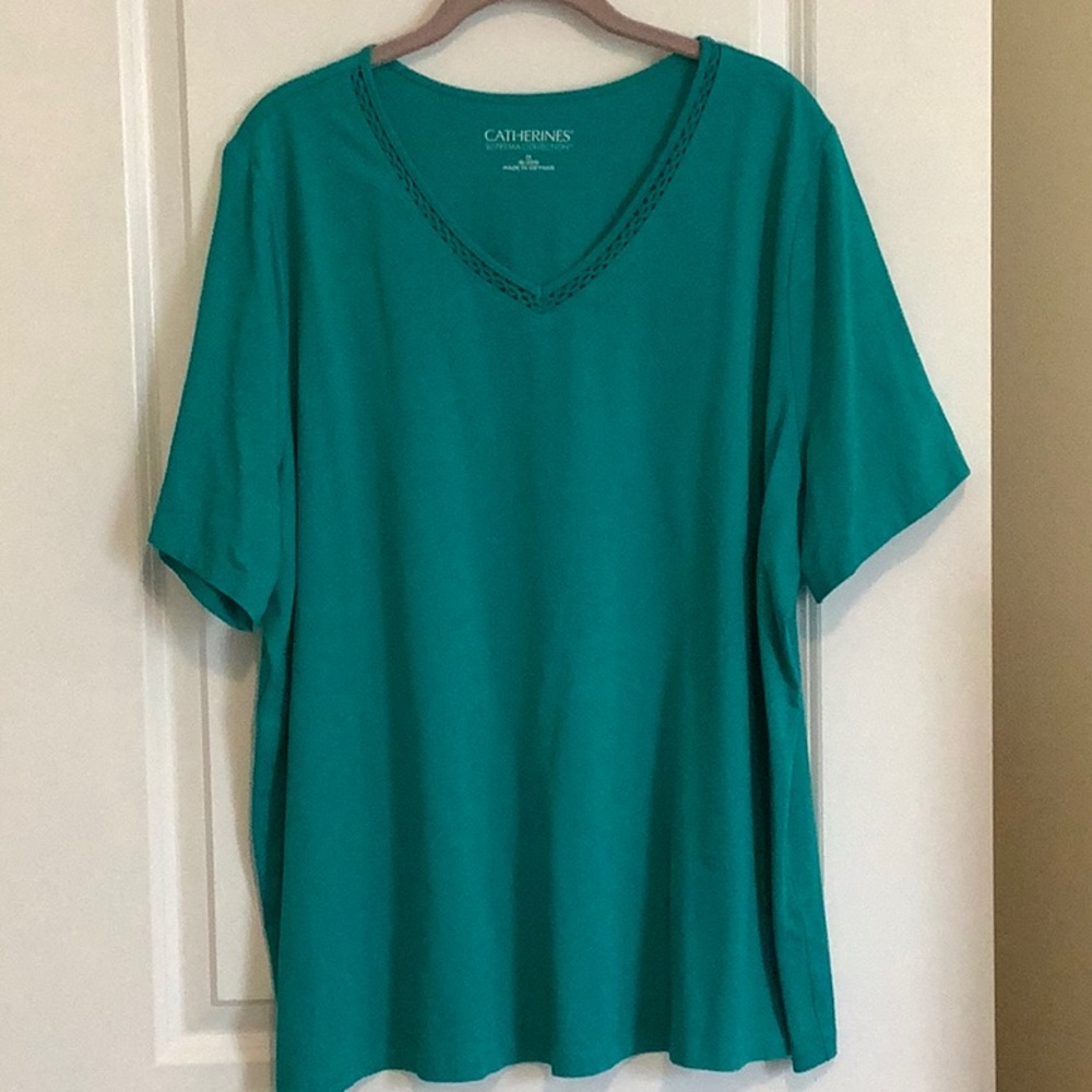 Turquoise or greenish top